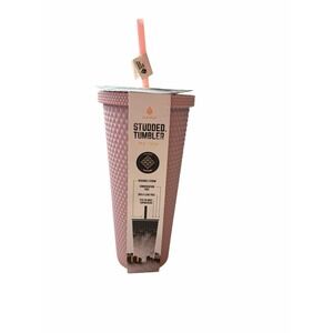 Manna Studded‎ Tumbler 24oz pale pink
